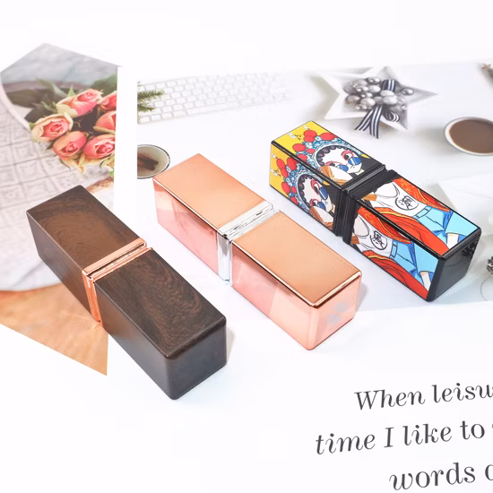 Import Eml Ls2468 Matt Black Square Shape Plastic Lipstick Case 12.1mm Inner Cup Size 3D Printing Empty Lipstick Tube from China