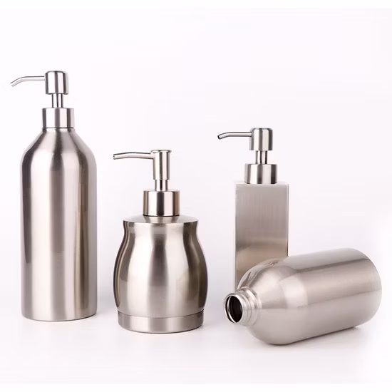 Hotel Special Stainless Steel Liquid Metal Shampoo Pump Bottle with Free Sample