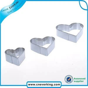 special gift stainless steel Heart shape cute cookie cutter set/cake cutter/special gift