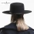 Import Spring And Autumn High Quality Ladies Reddish Brown Wool Felt Wide Brim Flat Top Hat With Ribbon from China