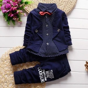 Spring Autumn Baby Boys Clothing Set Casual Kids Sport suit Infant Toddler Boys Clothes Top Coat + Pants Tracksuit Set