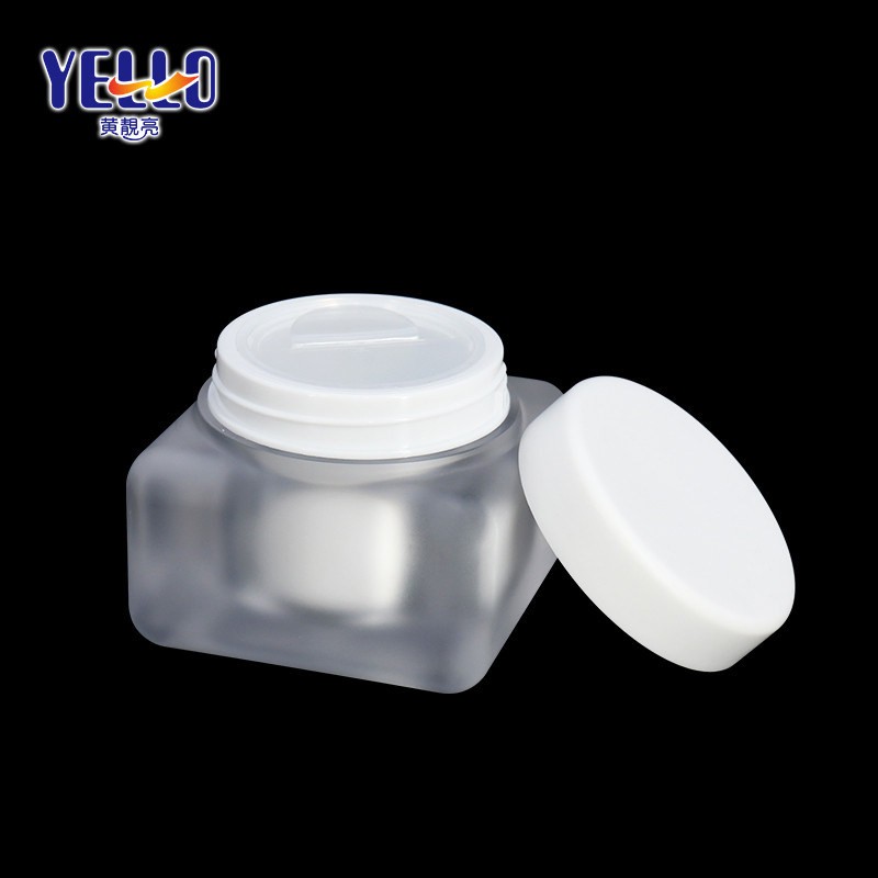 Square Jar Cosmetics 50ml Plastic Acrylic Thick Wall Jar Cosmetic Face Cream Container