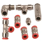 Stainless steel and brass pneumatic fitting parts pneumatic connector