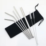 Stainless Steel Drinking Straw with Cleaning Brush