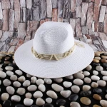 Summer Custom High Quality Farmer Pure Color Sunshade Breathable Jazz Straw Fedora Panama Hat Top Hat