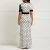 Import Summer Front Split Chiffon Maxi Shirt Slim White Black Polka Dot Lady Casual Dress from China