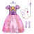 Import Summer Kids  Clothing Girls Princess Rapunzel Costume Dressing up Dress Carnival Halloween Birthday Fancy Party Outfit from China