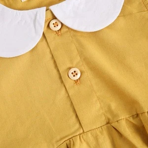 Summer Peter Pan Collar Cotton Baby Outfit Toddler Girl Clothing