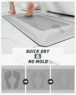 Super Absorbs Nonslip Custom Size Flannel Memory Foam Bathroom Rug Baby Bath Mat Diatomite bath mat