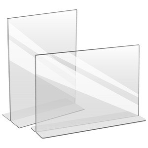 T-Base Tabletop menu Display Stand A4 Clear Acrylic Sign Holder