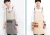 Import Tea shop apron custom printed logo men and women hairdressing Chinese restaurant with the same barista work canvas apron from China