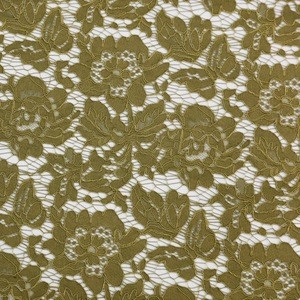The 2020 new design France high-end nylon and cotton dark yellow lace fabric
