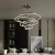 Import The combination chandelier of living room dining room of villa made in China adopts aluminum alloy and acrylic LED light source from China