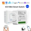 TideLink Zigbee Smart Switch Module With Energy Statistics No Neutral Wire Tuya Wifi 16A Smart Home Switch Breaker relay