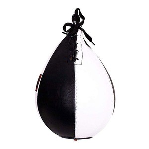 Top Quality Black White Boxing MMA Fitness Punching Speed Ball Bag | Ball Made From Cowhide Leather