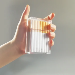 transparent acrylic perspex cigarette display box case for 20 cigarettes