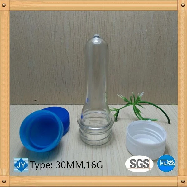 transparent mineral water plastic pet bottle preform 30mm 16g PET