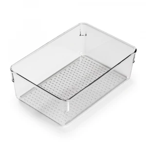 Transparent plastic dresser bed organizer acrylic  tray  eco friendly home storage