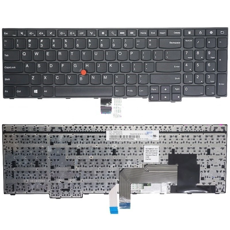 UK US Laptop Keyboard Replacement for E531 E540 T540P T550 W540 W541 L540 W550 Keypad P50S L540 Laptop Internal Keyboard