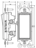 UL Listed 123 Wall Light Switches 15A 120/277VAC 3-Way Quiet Electrical Switch and Socket 3-Way Wall Switch Type