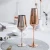 Import Unique Luxury Custom Fancy Round Handmade Electroplated Crystal Glitter Rose Gold Colored Wine Glass from China