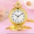 Import Unique Pentangle Pattern Cardcaptor Sakura photo pocket watch with wings quartz pocket watch for women from China