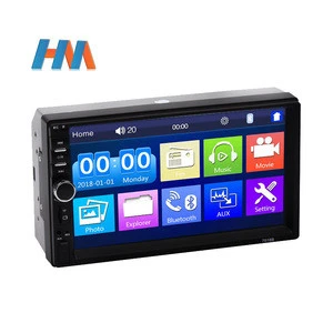 Universal 2 Din 7 Inch Touch Screen Stereo Auto Radio Multimedia Player,2Din Rearview Mirror Link/FM/TF/Bluetooth/MP5 Car Audio