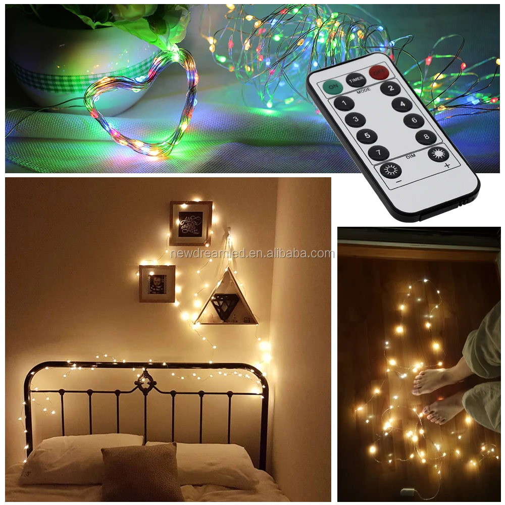 USB LED String Light Colorful Waterproof LED Copper Wire Strings Holiday Lighting Fairy For Christmas Party Wedding Decoration