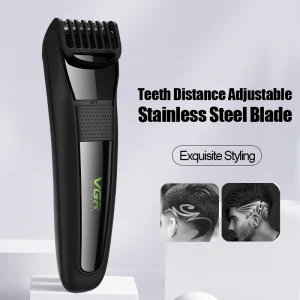 V015 hair trimmer with limit comb adjustable teeth engraving push white hair cutting trimmer