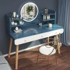 vanity modern wooden MDF large dressing table set makeup dresser dressing table white with mirror and stool