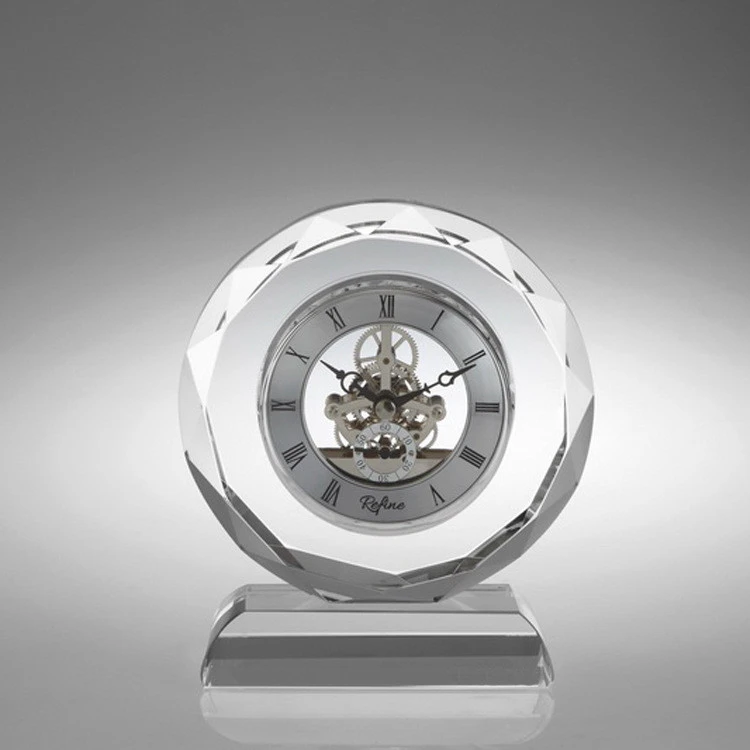 Various Glass-Clock07 Creative Home Kitchen Originality Crystal Glass Craft Clock