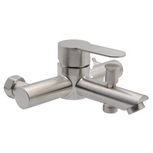 Wall Mounted Brushed Nickel Stainless Steel 304 Bathroom Shower Tub Faucet