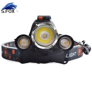 Waterproof Adjustable Focus LED Headlamp T6 60000 Lumen Zoomable Rechargeable LED Headlamp for Outdoor Camping
