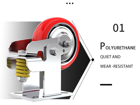 Buy Weihang Castors 6 Inch Shock Absorber Gate Spring Loaded Casters ...