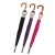 Import White color strong 16ribs auto open wood shaft straight umbrella with wood curved handle from China