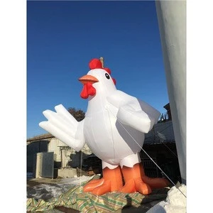 White Customized Model 6m High Large Inflatable Chicken For Shop Advertising Decoration