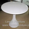 white fiberglass Eero Saarinen tulip dining table /oval marble tulip dining table