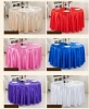 Wholesale 120" Violet Satin Round Wedding Decoration Table Cloth