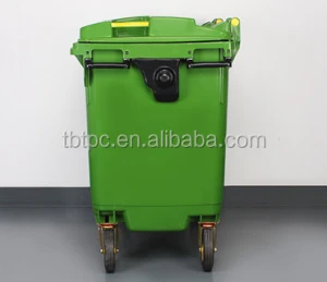 Wholesale 60 120 240 660 1100 liter industrial plastic waste bin container with wheels