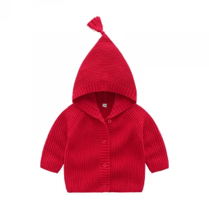 Wholesale Adorable Baby Infant Knitted Jacket Coat Sweater Hooded