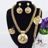wholesale African set jewelry fashion, 18K gold plating women big jewelry set T0107
