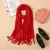 Import Wholesale cashmere scarf womens autumn and winter cashmere pure color fringed scarf, warm cashmere scarf shawl from China