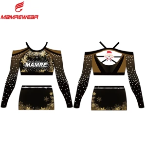 wholesale crop top and skirt,high quality cheerleading uniform,customize sublimation all star cheerleading uniforms