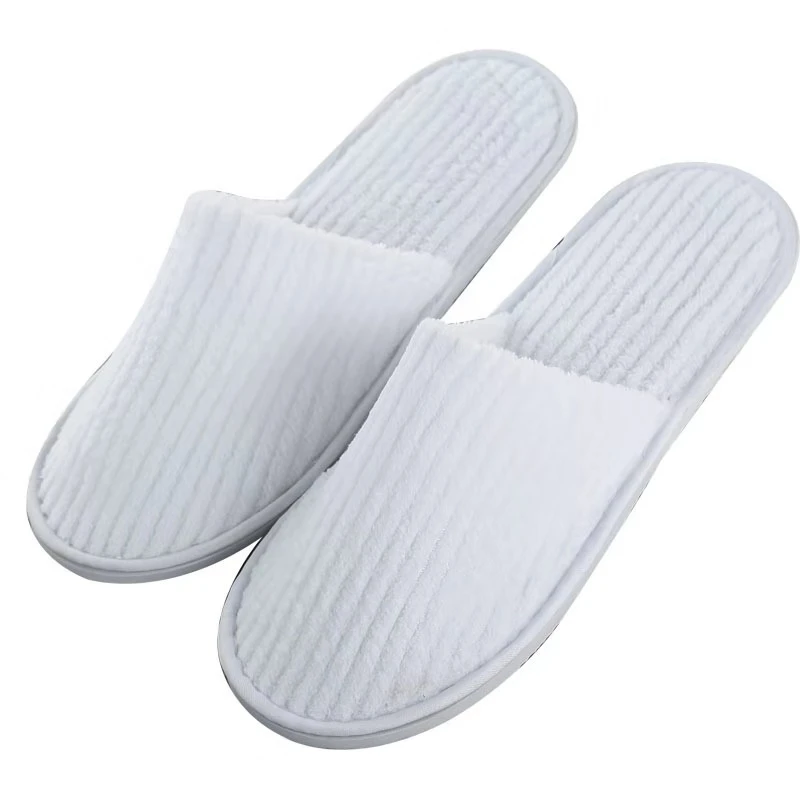 Wholesale Custom Hotel White Slipper Indoor Disposable Traveling Slippers