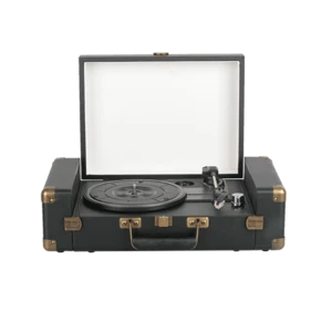 Wholesale customized color vinyl mini portable suitcase turntable player