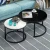 Import Wholesale design modern glass round coffee tables cheap price living room furniture iron-leg combination tea coffee table from China
