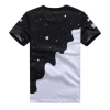 wholesale digital printing white polyester printed t shirt custom