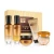 Wholesale Gold Face Cleanser Skin Toner Essence Milk Lotion Moisturizer Cream CC Cream Air Cushion 5 In 1 Skin Care Set Gift Box