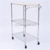 Wholesale high quality cheap chrome plated wire shelving, wire shelf, wire display racks with NSF approved and casters