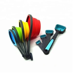 Wholesale Kitchenware Foldable Silicone Measuring Cup , Collapse Silicone Measuring Spoon